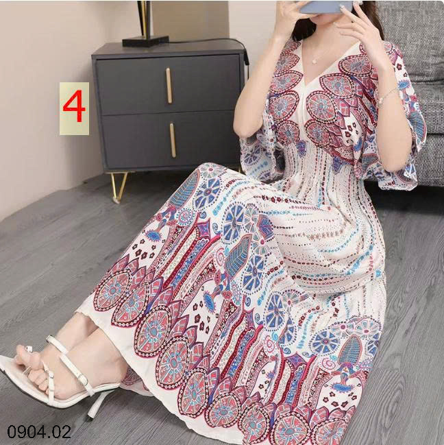 26HA0904.02 - VÁY MAXI THỔ CẨM