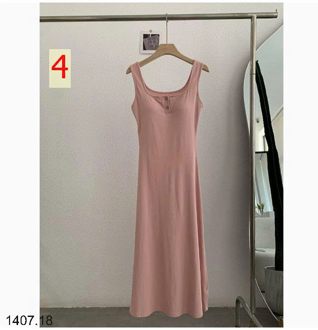 26HA1407.18 - VÁY BA LỖ DÁNG DÀI BASIC CHO NỮ