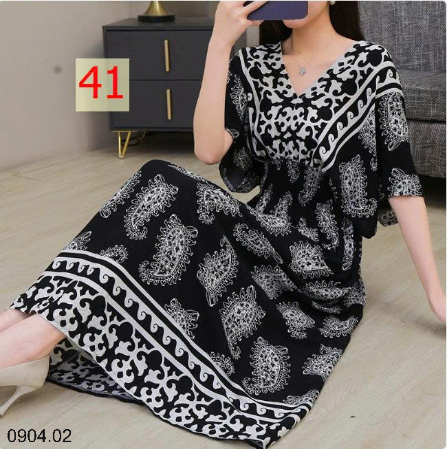 26HA0904.02 - VÁY MAXI THỔ CẨM