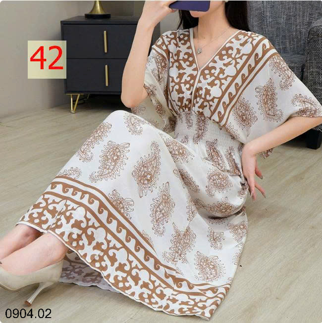 26HA0904.02 - VÁY MAXI THỔ CẨM