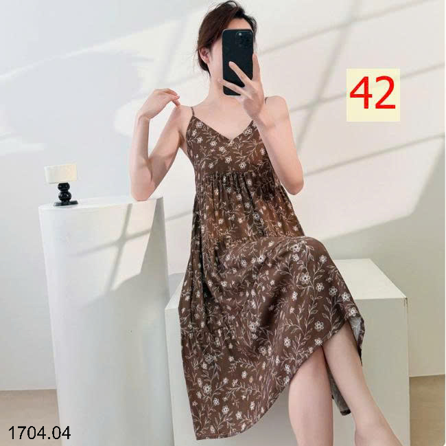 26HA1704.04 - VÁY 2 DÂY LANH LỤA MỀN MÁT CHO NỮ