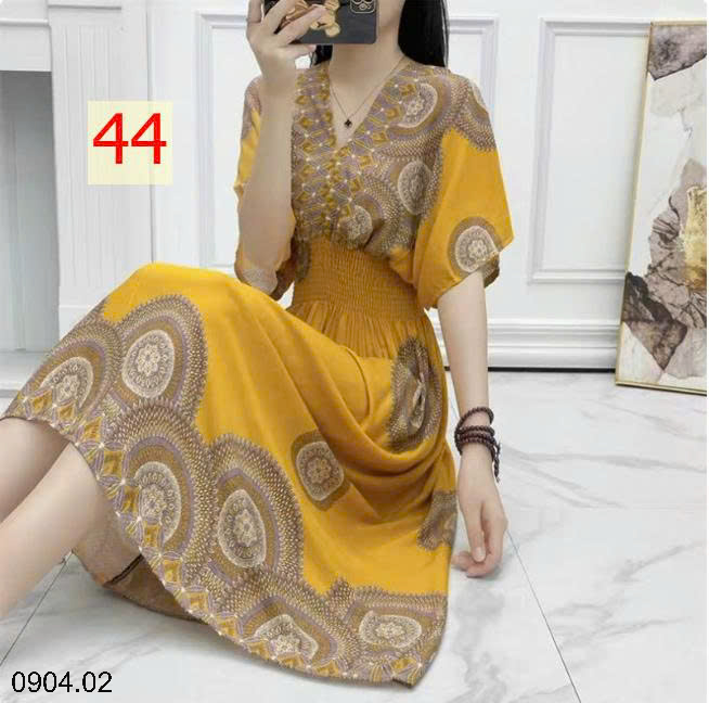 26HA0904.02 - VÁY MAXI THỔ CẨM