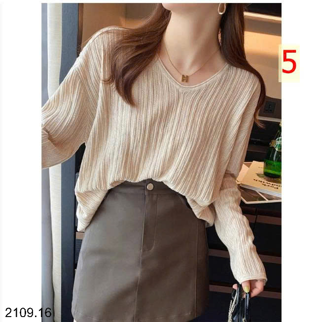 26HA2109.16 - ÁO RAGLAN CỔ V CHO NỮ