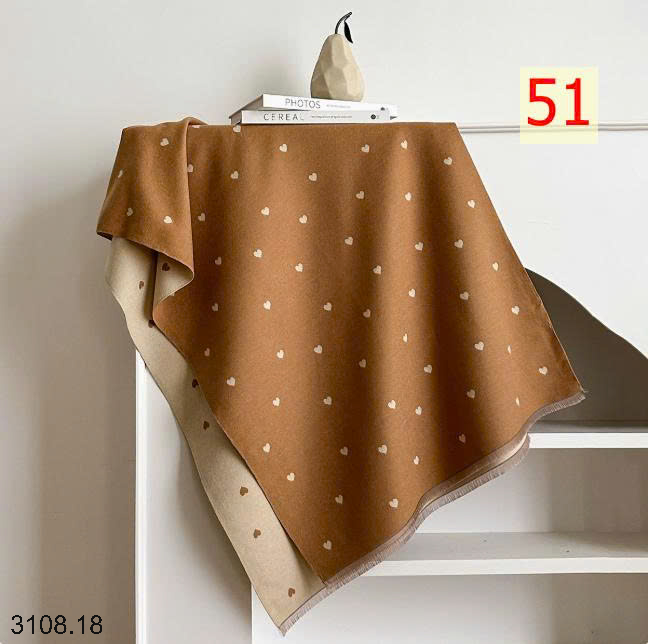 26HA3108.18 - KHĂN CHOÀNG CỔ CASHMERE GIẢ HỌA TIẾT BƯỚM
