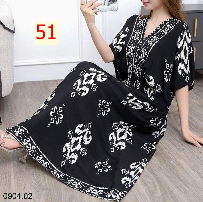 26HA0904.02 - VÁY MAXI THỔ CẨM