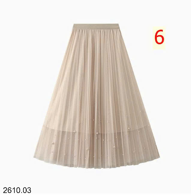 26HA2610.03 - CHÂN VÁY XẾP LY ĐÍNH CƯỜM ANGEL