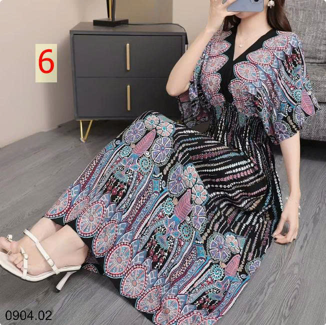 26HA0904.02 - VÁY MAXI THỔ CẨM