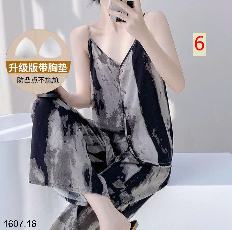 26HA1607.16 - BỘ LANH LỤA QUẦN DÀI ÁO 2 DÂY