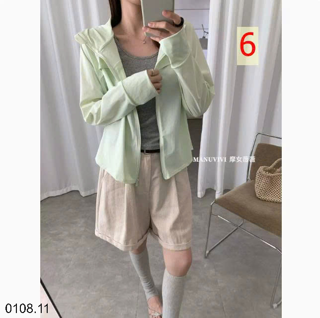 26HA0108.11 - ÁO CHỐNG NẮNG DÁNG XUÔNG MANUVIVI