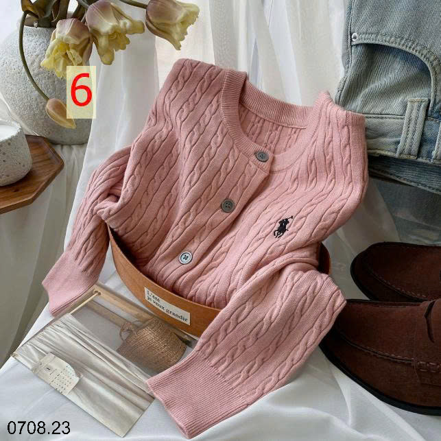 26HA0708.23 - ÁO LEN CARDIGAN HÌNH NGỰA CHO NỮ