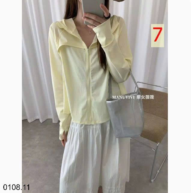 26HA0108.11 - ÁO CHỐNG NẮNG DÁNG XUÔNG MANUVIVI