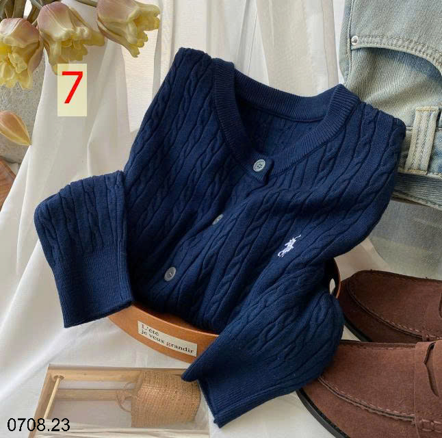 26HA0708.23 - ÁO LEN CARDIGAN HÌNH NGỰA CHO NỮ