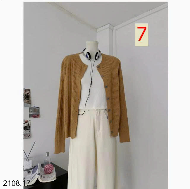 26HA2208.17 - ÁO LEN CARDIGAN NỮ VẶN THỪNG