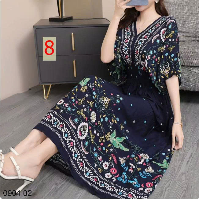 26HA0904.02 - VÁY MAXI THỔ CẨM
