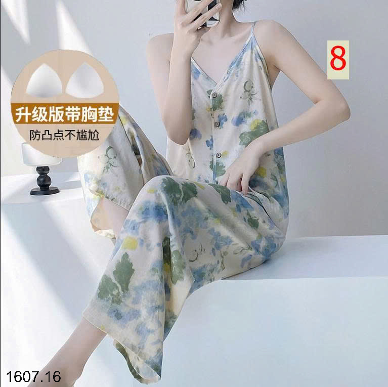 26HA1607.16 - BỘ LANH LỤA QUẦN DÀI ÁO 2 DÂY