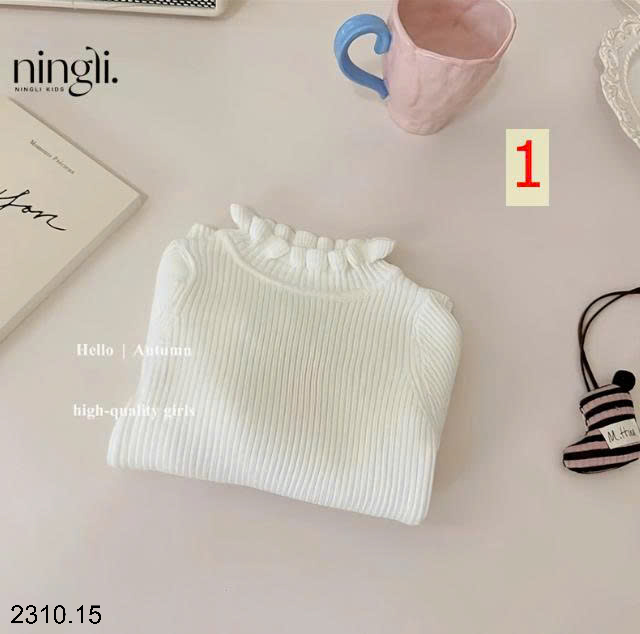 26HA2310.15 - ÁO LEN CỔ BÈO CHO BÉ GÁI