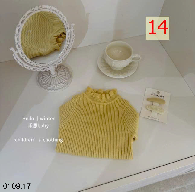 26HA0110.17 - ÁO LEN VIỀN BÈO CHO BÉ