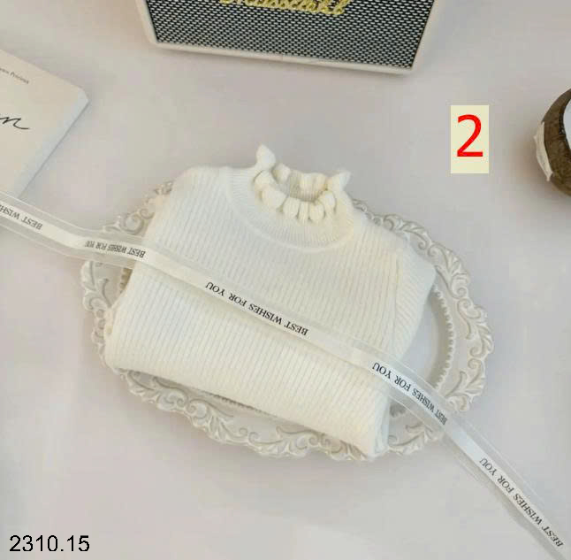 26HA2310.15 - ÁO LEN CỔ BÈO CHO BÉ GÁI