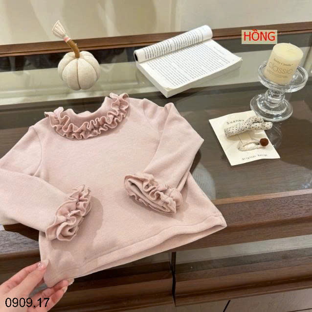 26HA0909.17 - ÁO THUN CỔ BÈO BÉ GÁI NINGLI