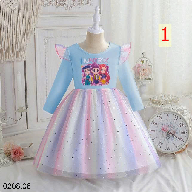 26HA0208.06 - VÁY TUTU DÀI TAY BÉ GÁI