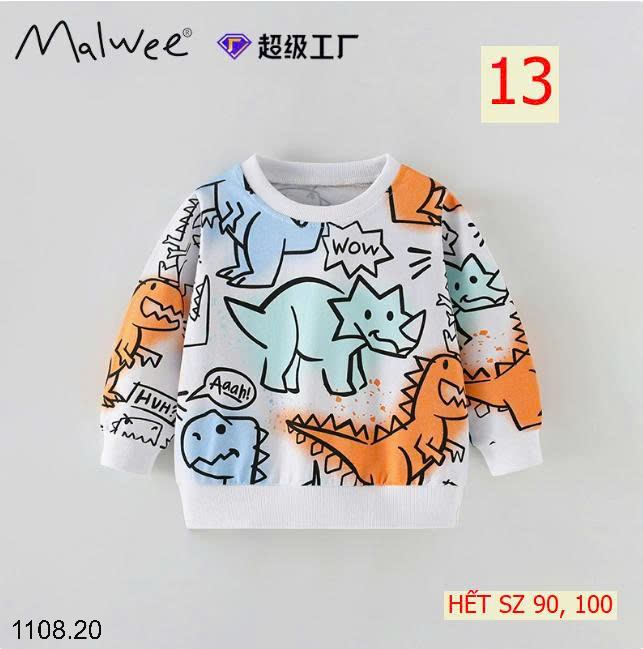 26HA1108.20 - SET 2 ÁO NỈ THU ĐÔNG MALWEE CHO BÉ