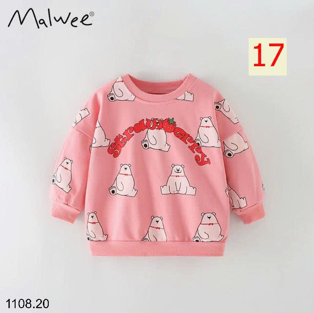 26HA1108.20 - SET 2 ÁO NỈ THU ĐÔNG MALWEE CHO BÉ