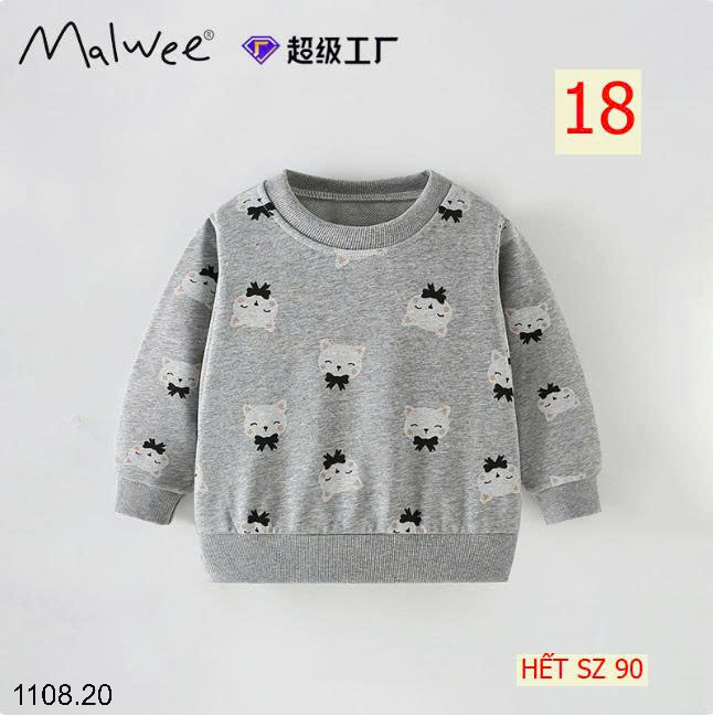 26HA1108.20 - SET 2 ÁO NỈ THU ĐÔNG MALWEE CHO BÉ