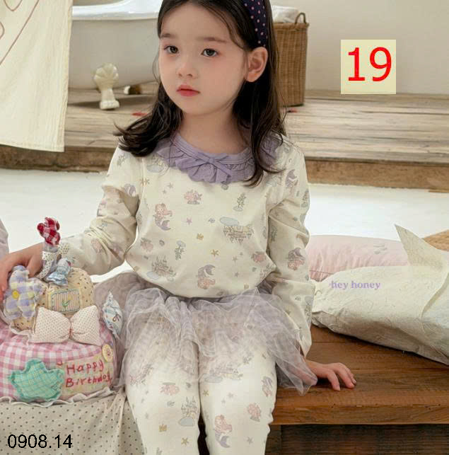 26HA0908.14 - BỘ HEY HONEY MẶC NHÀ CHO BÉ