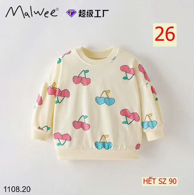 26HA1108.20 - SET 2 ÁO NỈ THU ĐÔNG MALWEE CHO BÉ