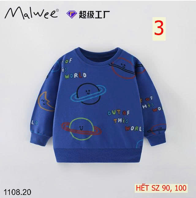 26HA1108.20 - SET 2 ÁO NỈ THU ĐÔNG MALWEE CHO BÉ