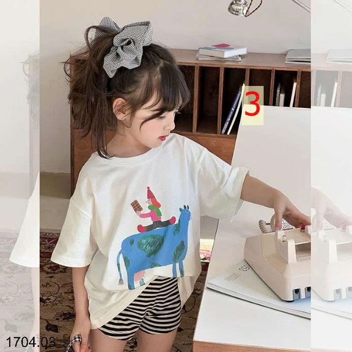 26HA1704.03 - ÁO PHÔNG HOẠT HÌNH AMBB BÉ GÁI