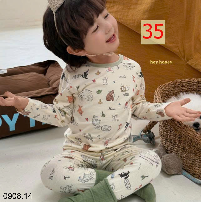 26HA0908.14 - BỘ HEY HONEY MẶC NHÀ CHO BÉ