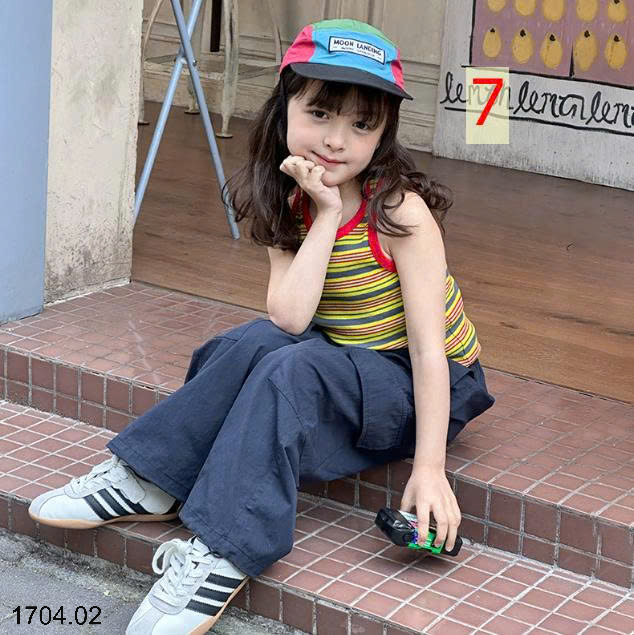 26HA1704.02 - SET 2 ÁO BA LỖ KẺ AMBB BÉ GÁI