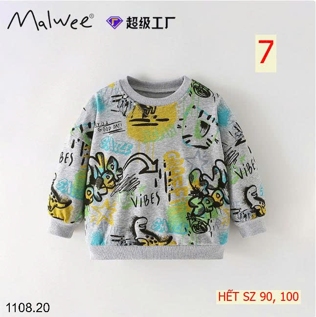 26HA1108.20 - SET 2 ÁO NỈ THU ĐÔNG MALWEE CHO BÉ