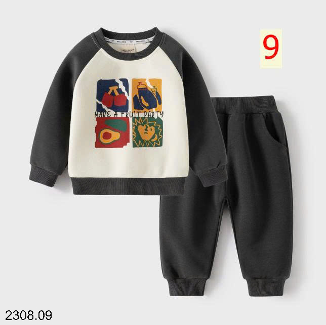 26HA2308.09 - BỘ NỈ BÉ TRAI HÃNG WELLKIDS