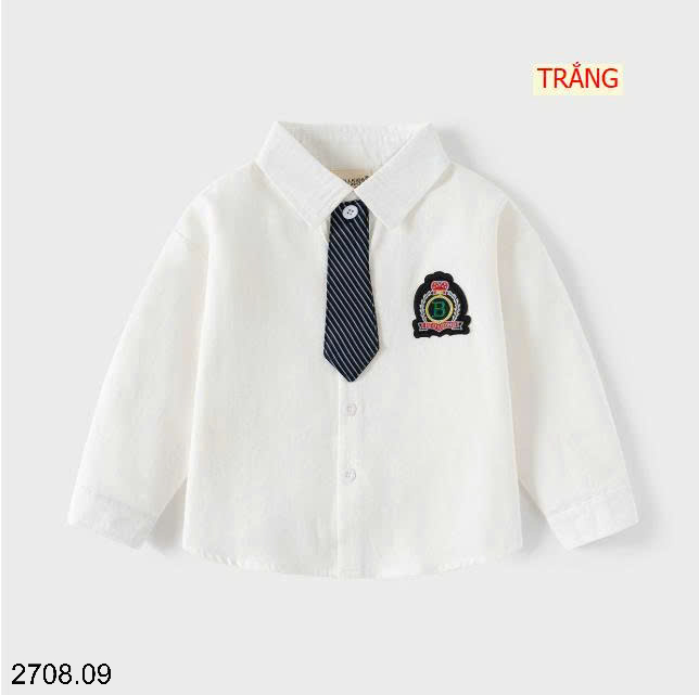 26HA2708.09 - ÁO SƠ MI WELLKIDS KÈM CÀ VẠT