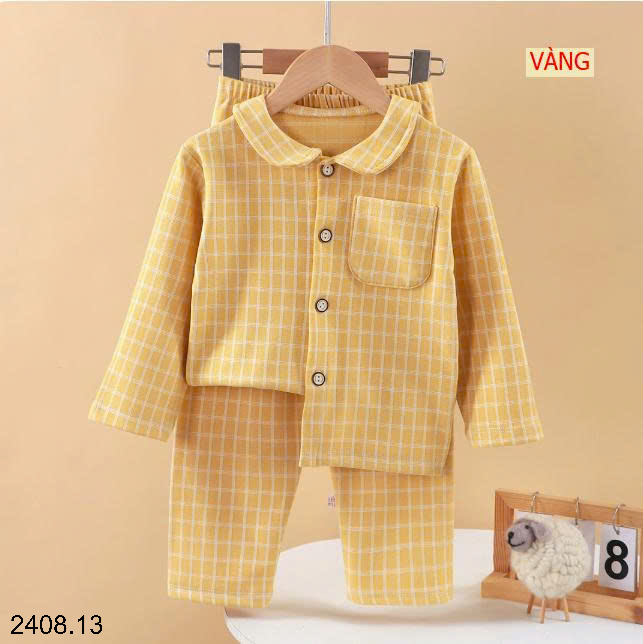 26HA2408.13 - PIZAMA KẺ NỈ CHO BÉ