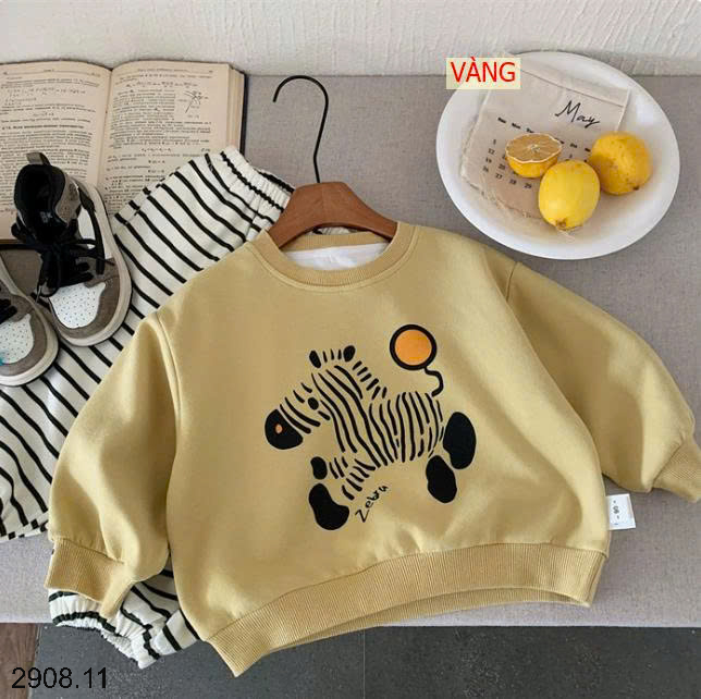 26HA2908.11 - ÁO NỈ THU ĐÔNG HOẠT HÌNH CHO BÉ