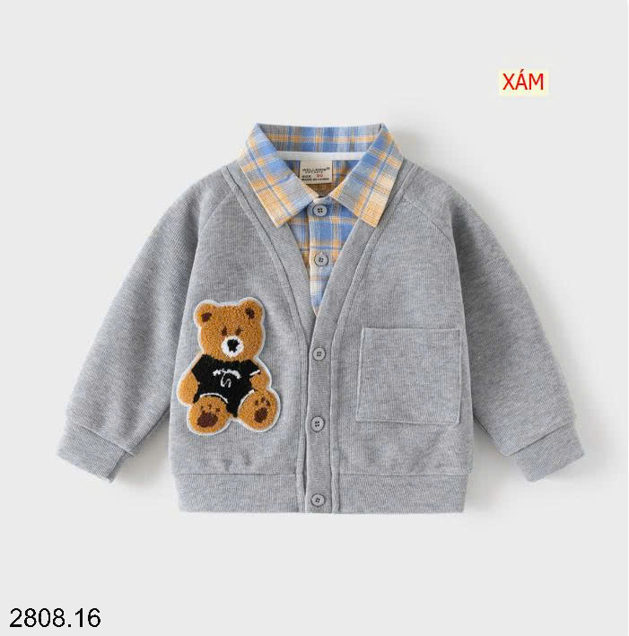 26HA2808.16 - ÁO THU ĐÔNG WELLKIDS GIẢ CỔ SƠ MI