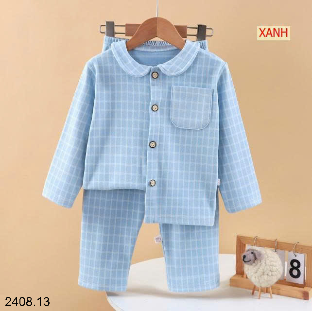 26HA2408.13 - PIZAMA KẺ NỈ CHO BÉ