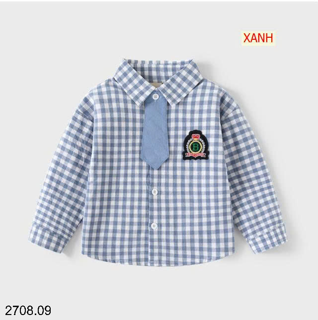 26HA2708.09 - ÁO SƠ MI WELLKIDS KÈM CÀ VẠT