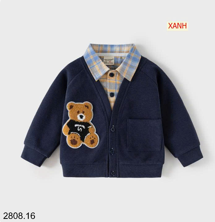 26HA2808.16 - ÁO THU ĐÔNG WELLKIDS GIẢ CỔ SƠ MI