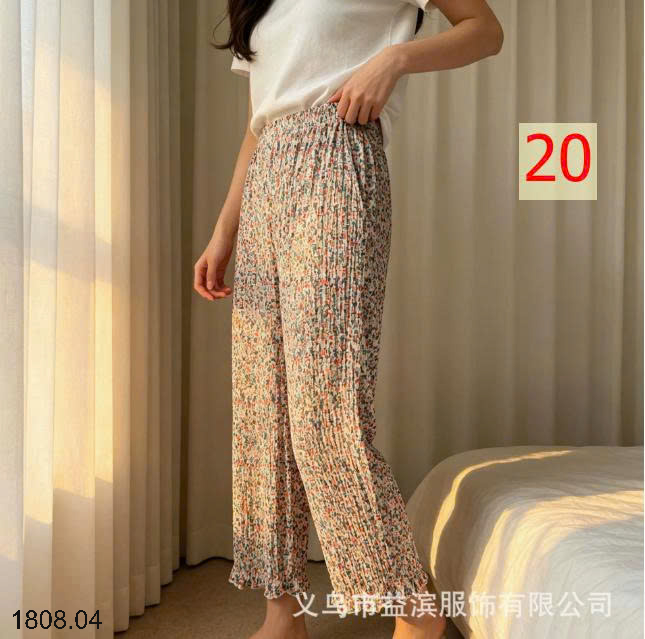 26HA1808.04 - SET 2 QUẦN HOA TĂM LẠNH CHO NỮ