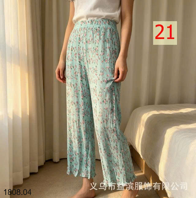 26HA1808.04 - SET 2 QUẦN HOA TĂM LẠNH CHO NỮ