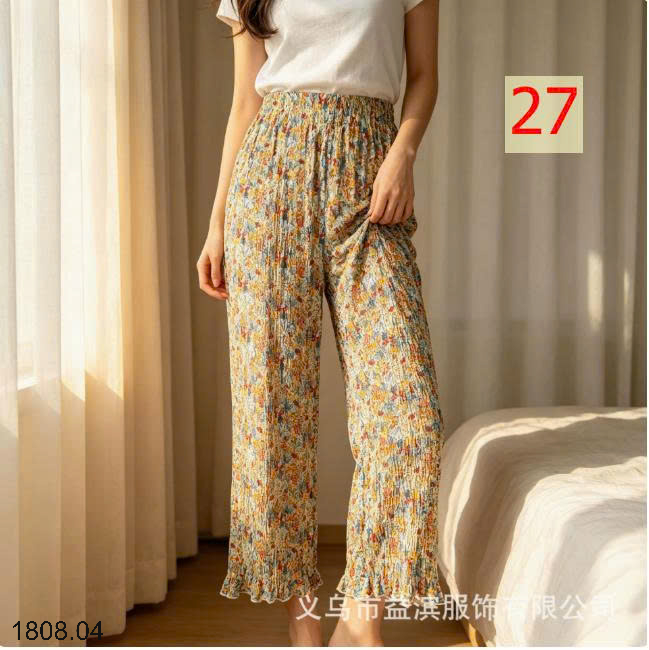 26HA1808.04 - SET 2 QUẦN HOA TĂM LẠNH CHO NỮ