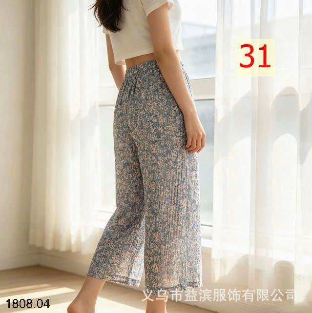 26HA1808.04 - SET 2 QUẦN HOA TĂM LẠNH CHO NỮ