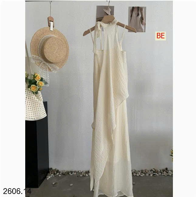 26HA2606.14 - VÁY 2 DÂY CỔ YẾM THẮT NƠ