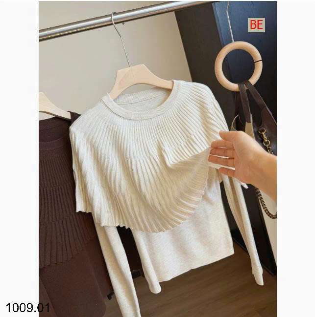 26HA1009.01 - ÁO LEN CHOÀNG CỔ ANNA