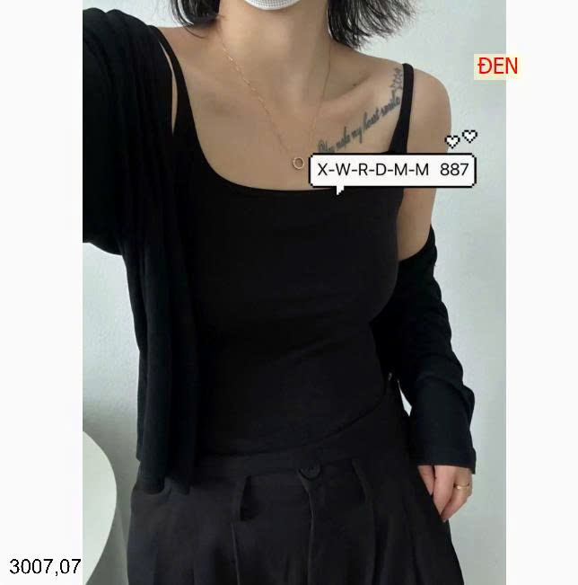 26HA3007.07 - ÁO 2 DÂY KÈM BRA FULL TÚI MÓC