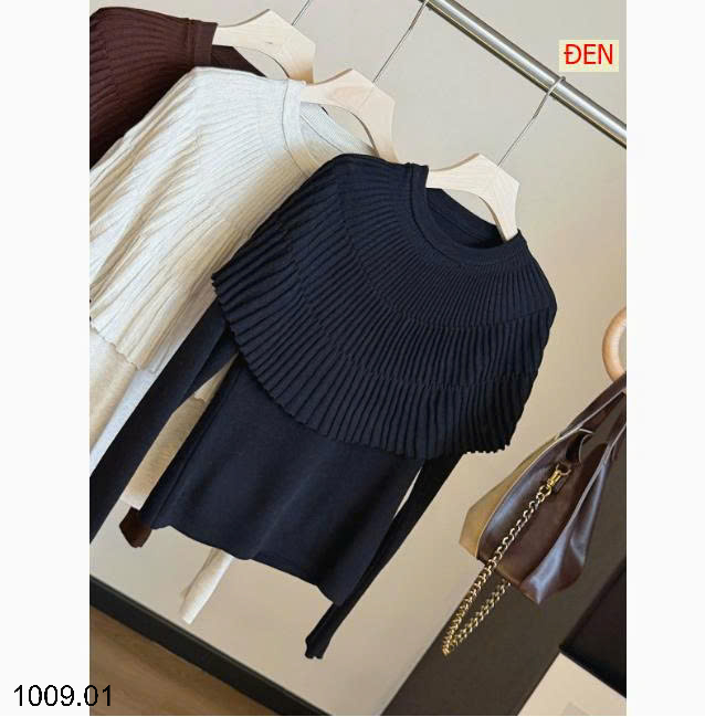 26HA1009.01 - ÁO LEN CHOÀNG CỔ ANNA